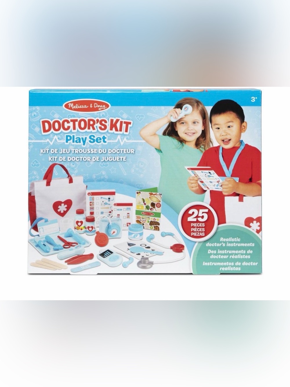 Melissa & Doug Doctor's Kit Play Set - Blue, White, Red
